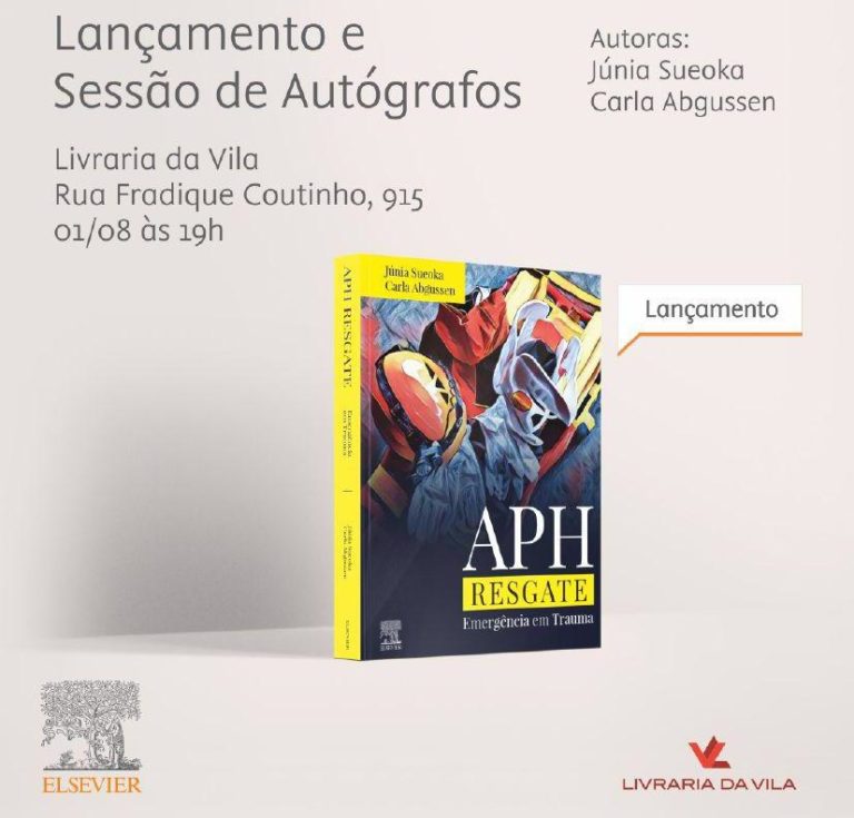Lançamento do livro APH Resgate acontece em agosto na Livraria da Vila, SP