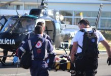 SAER da Polícia Civil participa de simulado de resgate aeromédico em Criciúma, SC