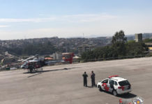 Águia da PM transporta coração de Cotia para o Instituto Dante Pazzanese, em São Paulo