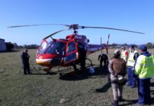 Arcanjo 01 e SAMU socorrem vítima de acidente automobilístico na SC-434 em Garopaba, SC