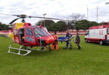 Bombeiros e SAMU transportam pacientes de Santa Vitória, Araxá e Ituiutaba, MG