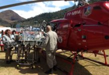 Recém-nascido com problemas cardíacos é transferido de helicóptero de Petrópolis para o Instituto Nacional de Cardiologia, RJ