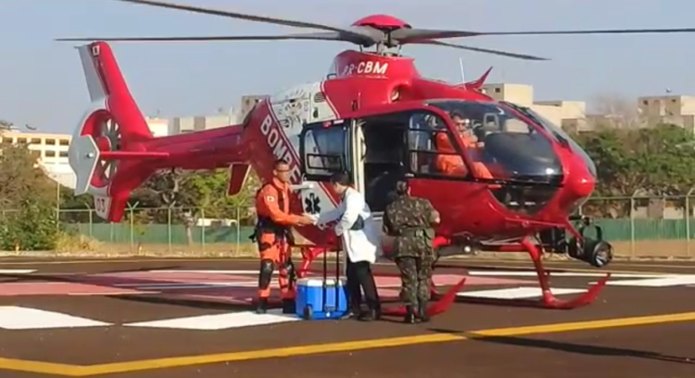 Em ação integrada, FAB e Corpo de Bombeiros realizam transporte de coração de Santa Catarina ao DF