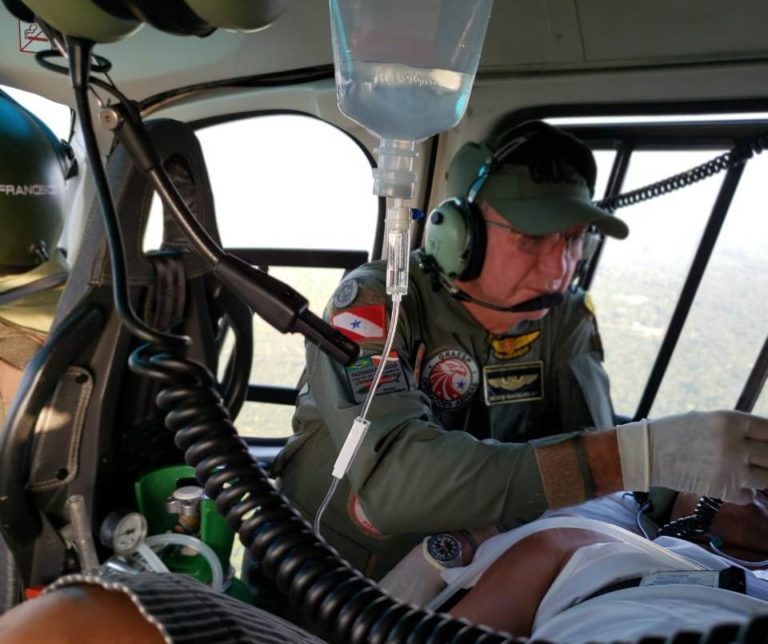 Equipe aeromédica do GRAESP transporta paciente infartado de Abaetetuba para Belém, PA