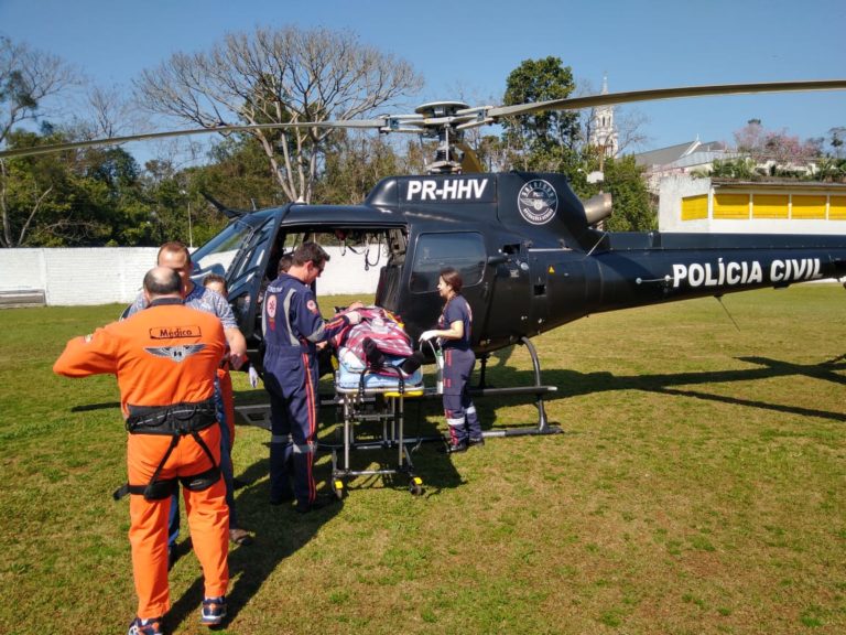 Pacientes do Oeste Catarinense são transportados pelo serviço aeromédico de Chapecó, SC