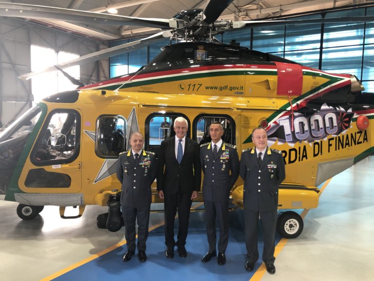Guardia di Finanza recebe o milésimo helicóptero AW139 fabricado pela Leonardo