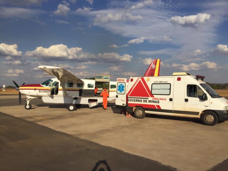 Bombeiros e SAMU socorrem bebê de seis meses picado por escorpião em Patos de Minas, MG