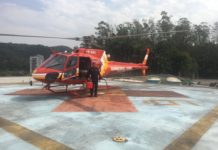 Arcanjo 03 é acionado para transportar fígado que estava em carro preso em congestionamento na BR-101