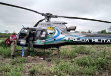 Helicóptero da PM e bombeiros socorrem criança ferida em fazenda no Pantanal, MS