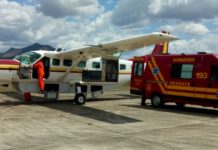 Avião do Corpo de Bombeiros transfere bebê prematuro para hospital em Belo Horizonte, MG