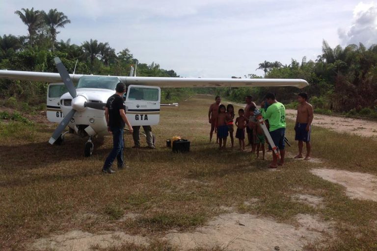 Com apoio do GTA, SESAI faz levantamento de 10 pistas de pouso em terras indígenas no Amapá