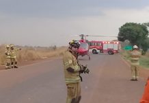 Bombeiros do Distrito Federal socorrem vítimas de acidente de trânsito na BR-251 e BR-060