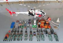 Comando de Aviação da Polícia Militar de SP participa do desafio Tetris Challenge