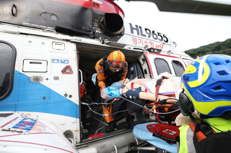 Helicóptero aeromédico H225 é incorporado ao serviço de emergência da Coréia do Sul