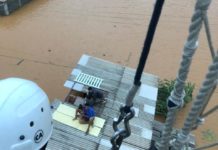 Helicópteros do NOTAER resgatam vítimas de soterramento e enchente no Espírito Santo