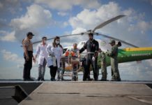 Vítima de AVC é transportada de helicóptero de Brasileia para Rio Branco, AC