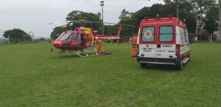 Equipe aeromédica do Arcanjo 06 transporta gestante em estado grave de Gurinhatã para Uberlândia, MG