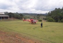 SAMU e Arcanjo 03 resgatam vítima de acidente com trator em Ibirama, SC