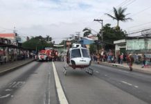 Águia 23 da PM resgata adolescente atropelado por um ônibus na Zona Sul de São Paulo