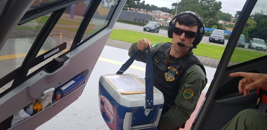 BPMOA faz transporte de órgão para o Hospital do Rocio, em Campo Largo