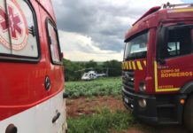 Vítima de queda de cachoeira é resgatada por bombeiros e equipes do SAMU em Cianorte, PR