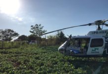 Equipes do SAMU e Corpo de Bombeiros resgatam vítima de capotamento na PR-218