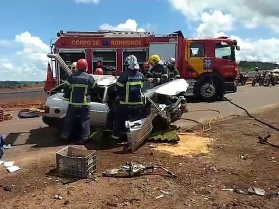 Acidente aconteceu entre Paiçandu e Água Boa, no norte do Paraná — Foto: Divulgação/Samu