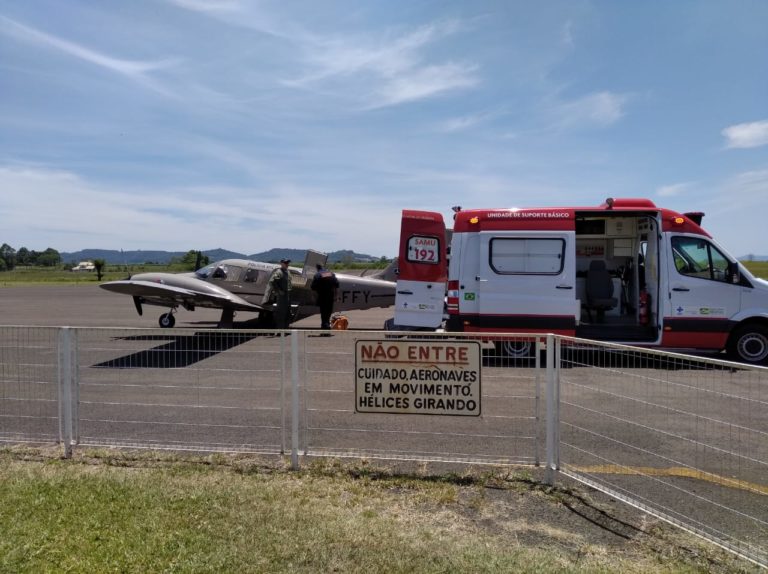 Em ação conjunta, SAMU e Batalhão de Aviação da PM transportam bebê para UTI Neonatal em Joinville, SC