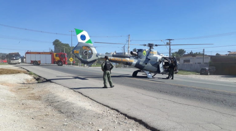 Equipe do Falcão 04 resgata homem esfaqueado pela esposa em Almirante Tamandaré, PR