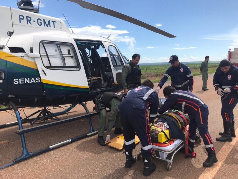 Hospital Municipal de Cuiabá recebe o primeiro paciente socorrido por helicóptero do CIOPAER