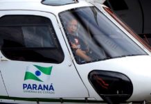 Equipe aeromédica do Saúde 10 e bombeiros socorrem vítima de acidente na PR-552, Ourizona