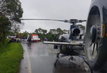 Aeromédico do BPMOA socorre vítimas de acidente de trânsito em Bocaiúva do Sul e Araucária, PR