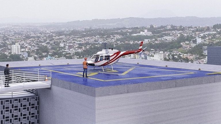 Novo heliponto em Criciúma auxiliará o transporte de pacientes e de órgãos para transplantes