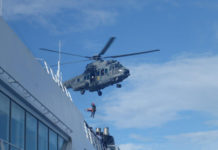 Esquadrão HU-41 da Marinha resgata turista alemã que se feriu em navio de cruzeiro a 120 milhas de Fortaleza
