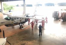 Ação conjunta entre a PRF e Corpo de Bombeiros possibilitou transporte de duas pacientes da Bahia para Brasília