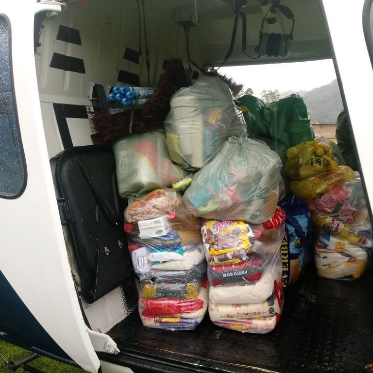 NOTAER participa de ação humanitária às vítimas das chuvas que atingiram o sul do Espírito Santo