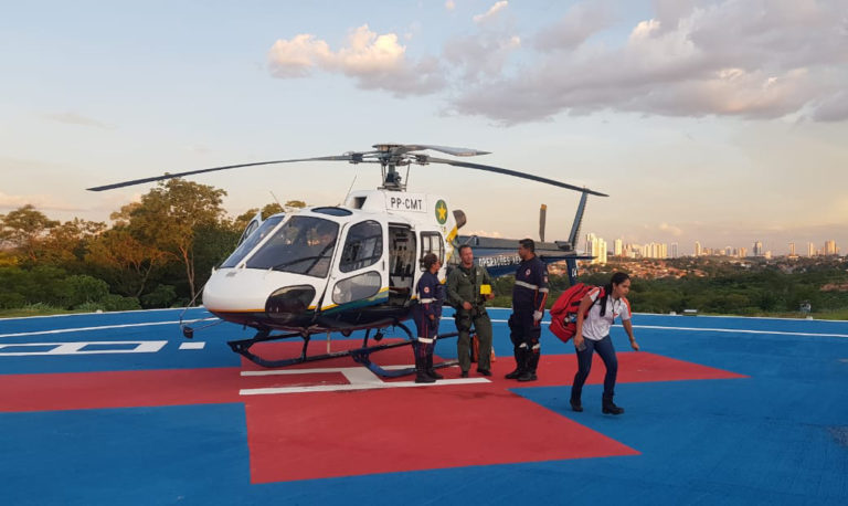 Equipes do CIOPAER e SAMU resgatam vítima de acidente de trabalho em Poconé, MT