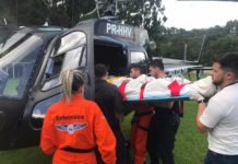 Serviço aeromédico SARA/SAER-Fron transporta paciente de Vargeão para Hospital Regional do Oeste, SC