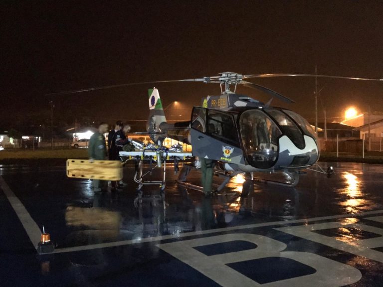 Equipe aeromédica do BPMOA realizou no domingo duas remoções aeromédicas noturnas