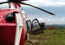 Vítima de atropelamento na DF-250 é resgatada pelo Corpo de Bombeiros e transportada de helicóptero