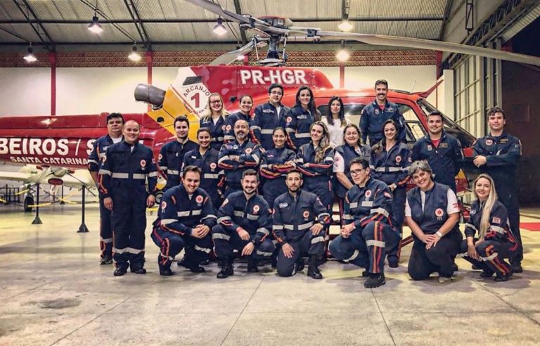 SAMU e Corpo de Bombeiros de SC realizam treinamento para Profissional de Saúde Embarcado