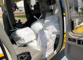 PRF transporta de helicóptero kits para teste de COVID-19 de São Paulo para o Sul do Brasil