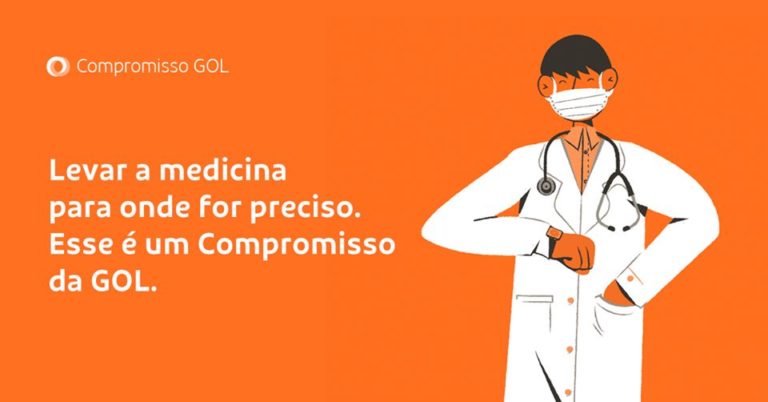 GOL dará isenção de tarifa aérea aos profissionais de saúde envolvidos no combate ao coronavírus