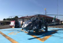 Paciente com quadro grave de pneumonia é transportada de helicóptero de Rio Negro para Campina Grande do Sul, PR