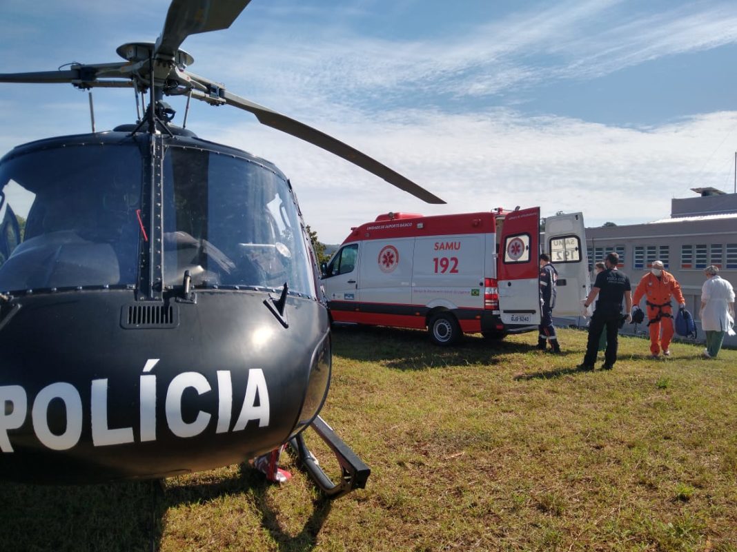 Serviço aeromédico SARA-SAERFron transfere vítima de atropelamento de São Carlos para Chapecó, SC