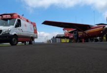 Corpo de Bombeiros e SAMU transportam paciente de Chapecó a Blumenau para realizar transplante cardíaco