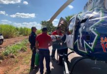 Equipes aeromédicas do SAMU atendem vítimas de acidente em rodovias no oeste e norte do Paraná jovem de 33 anos que conduzia um veículo VW gol ficou gravemente ferido, apresentando traumatismo craniano e fraturas múltiplas.