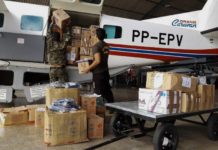 Equipamentos de proteção são transportados para Santarém por avião do GRAESP