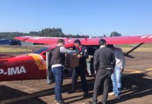 Aviões do Corpo de Bombeiros transportam equipamentos hospitalares para Chapecó e Concórdia, SC