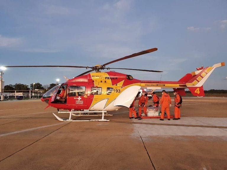 Dois helicópteros são empenhados para transportar bebê de Taiobeiras a Belo Horizonte, MG